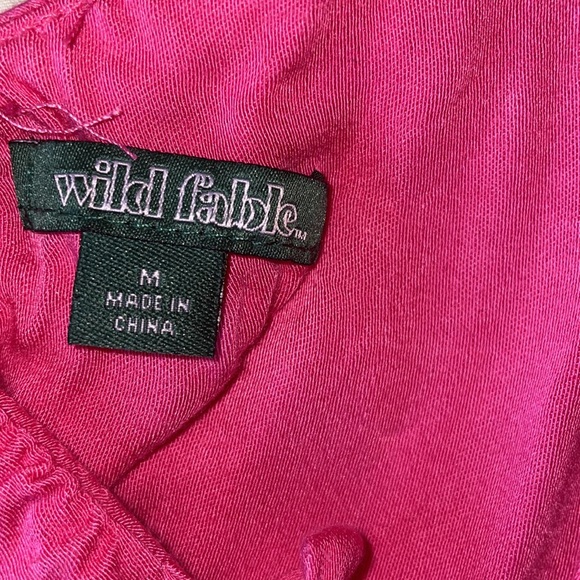 Wild Fable Women's Berry Pink Tie Back Slip Midi Dress - Picture 7 of 7